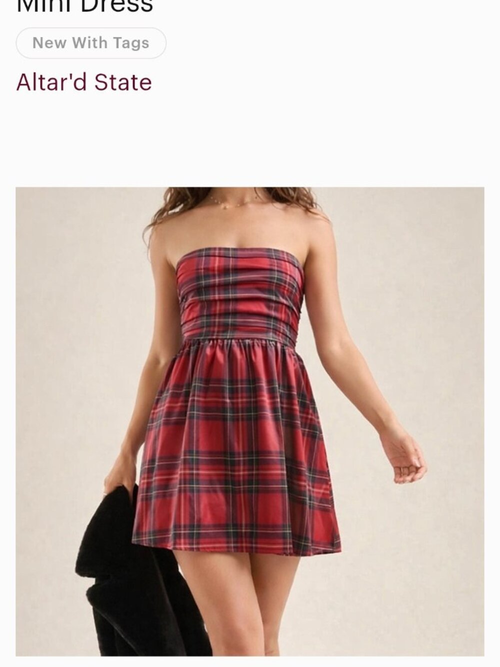Red.silk mini dress